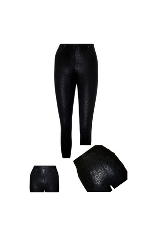 Besttrend Kadın Deri Baskılı Cepli Pantolon Tayt (160)