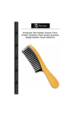 Premium Stil Sahibi Yaşam Tarzı Pratik Yardımcı Palo Santo Aromalı Doğal Kemik Tarak Alk5312