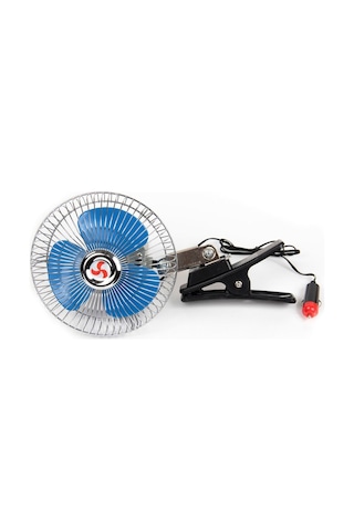 Araç Içi Vantilatör Oto Pervane 10" 12 Volt Uyumlu Mandallı Çakmaklık Girişli