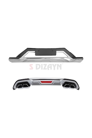 S-dizayn Hyundai Tucson Ön Ve Arka Tampon Koruma Difüzör Seti 2019-2021 A+ Kalite
