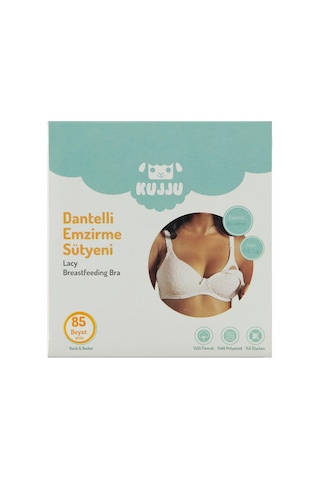 Kujju Dantelli Emzirme Sütyeni - Siyah