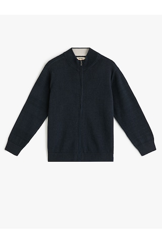 Koton Dik Yaka Fermuar Kapamalı Basic Okul Hırkası Lacivert 5wkb90010tt Lacivert