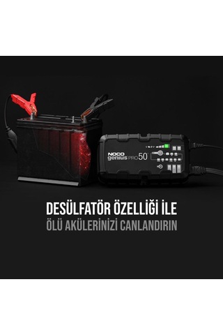 Noco Genıuspro50 6V/12V/24V 1000A Akıllı Akü Şarj ve Akü Bakım/De
