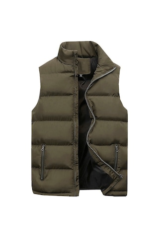 Yeni Gelen Rahat Sıcak Kolsuz Yelek Erkek Yeleği Yeşil