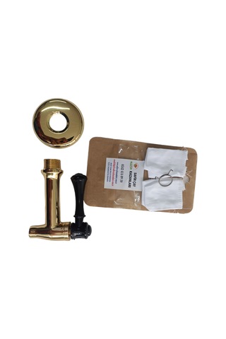 Bakır Kaplamalı Çay Ocağı Kazanı Musluğu + 1 Pak.5'li Musluk Bezi