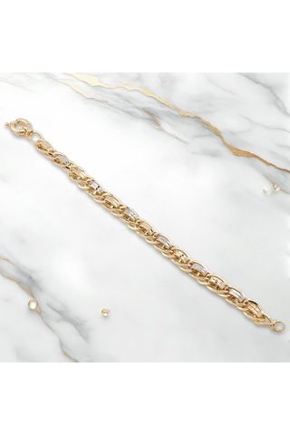 Th5159 Altın Model 925 Ayar Gümüş Hallow Bileklik