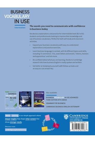 Business Vocabulary İn Use: Intermediate Book With Answers: Self-study And Classroom Use