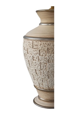 Orhun Abajur, Yükseklik H60 X Çap Ø40 Cm Eskitme Beyaz