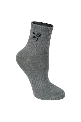 2as Kısa Bambu Spor Çorap Gri