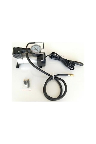 Beşli Araç Seti Trafik Seti + Akü Takviye Kablosu + Kriko + Bijon Anahtarı + Metal Hava Kompresörü