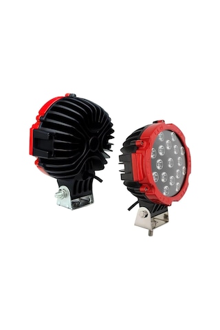Off Road Sis Lambası Kırmızı 16 Cm Yuvarlak 17 Led 2 Adet