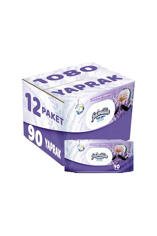 Familia Islak Havlu Mendil Lavantanın Ferahlığı 90yaprak 12li Set 12'li Set