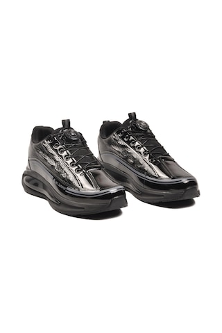 Siyah Rugan Memory Foam Misina Bağcıklı Erkek Sneaker 2250 M Siyah