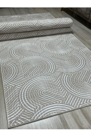 Arbese Vizon Kaymaz Tabanlı Kesme Yolluk Kabartmalı Koridor Mutfak Salon Halısı