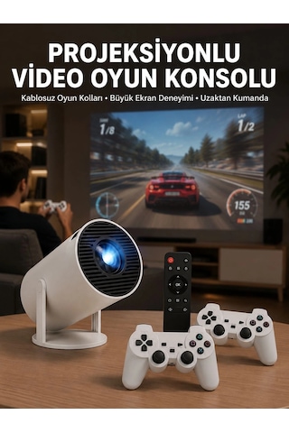 Mey İthalat Film Dizi Ve Oyun İçin Taşınabilir Kablosuz Mini Projeksiyon Yeni Nesil