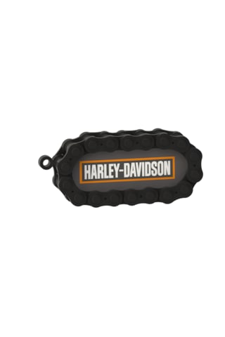 Harley Logolu Özel Tasarım Zincir Detaylı Motosiklet Anahtarlığı Turuncu