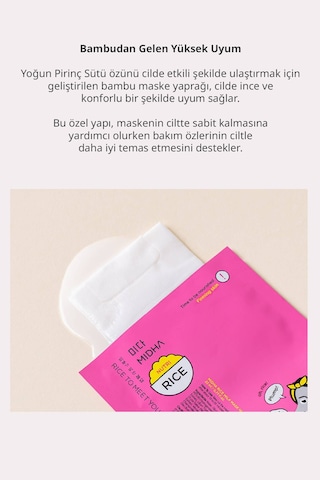 Midha Bal İçeren Cilde Dolgun Esnek Görünüm Sunan Besleyici Kağıt Maske 22 ML