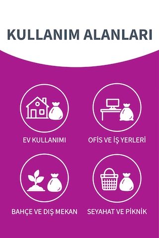 Güçlü Çöp Torbası Orta Boy 15'li 55 X 60 Cm Üçlü Set