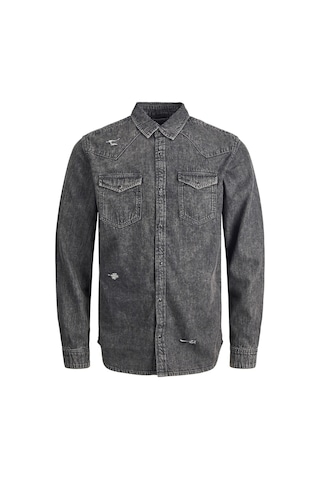 Jack & Jones Jack&Jones Siyah-Gri Erkek Kot Gömlek 12213202 Gri - Siyah