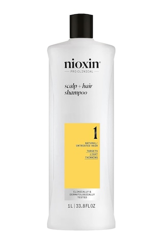Nioxin System 1 Şampuan - İşlem Görmemiş Hafif İnce Saçlar İçin Kalınlaştırıcı Bakım 1000ml Tüm Saçlar