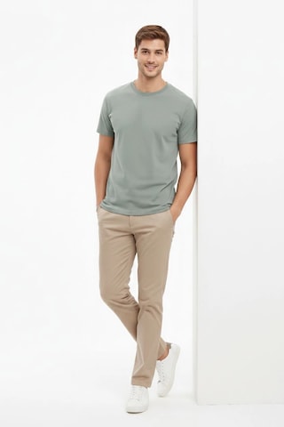Barlashive Erkek Bisiklet Yaka Yazlık Kısa Kol Düz Tişört Regular Kalıp T-shirt - Mint Yeşili Çok Renkli