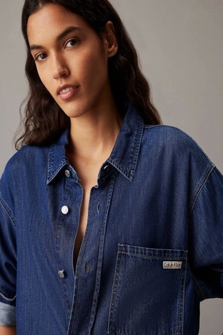 Calvin Klein Lyocell Belted Denım Shırt Dress Çok Renkli