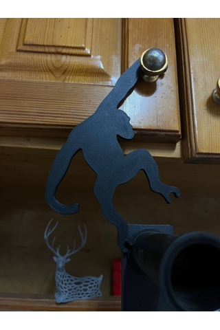 Maymun Muz Askısı - Eğlenceli Askı - Şık Mutfak Dekoru Siyah