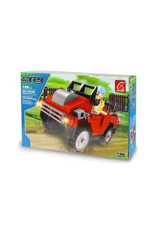 Ausini City Kırmızı Jeep 128 Parça