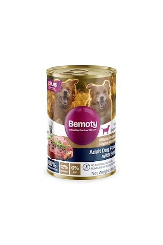Bemoty Karışık Lezzetler Kuzu - Biftekli Yetişkin Köpek Konservesi 6 x 415 G
