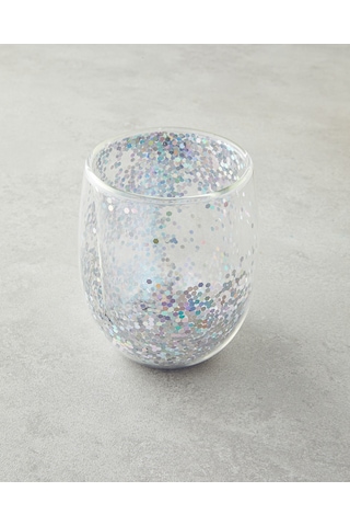 English Home Shimmer Borosilikat Double Wall Bardak 400 Ml Silver