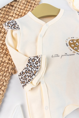Leopar Desenli 8'li Kız Bebek Hastane Çıkışı Bebek Takımı Çok Renkli