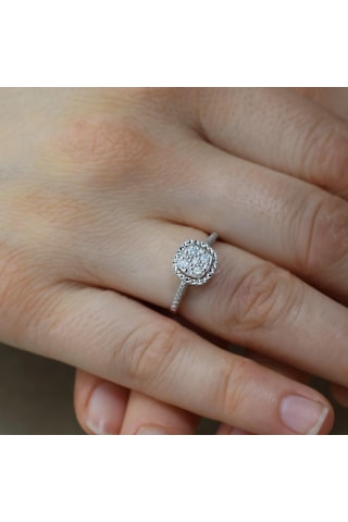 Lilarote 0.19 Ct Modern Tasarım Coronet Yüzük