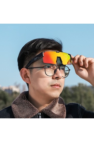 West Bıkıng Yp0703150 Erkekler Kadınlar İçin Polarize Spor Güneş Gözlüğü Pc Çerçeveli Bisiklet Güneş Gözlüğü - Kırmızı