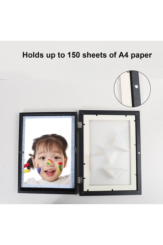 Padalink Beyaz Ahşap Çocuk Sanatı Depolama Kabı - 33x24x3 Cm Ev/ofis Tabela - 3 Adet Izsiz Çivi İle Dıy Masaüstü Çerçeve