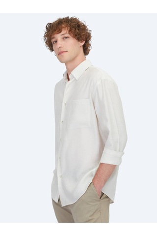 Kip Taş Oversize Fit Dokuma Casual Gömlek