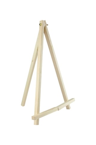 Resim Boya Seti - Mini Masa Şövalesi, 2 Tuval, Resim Verniği, Akrilik Boya Palet, Masaüstü Şövalye