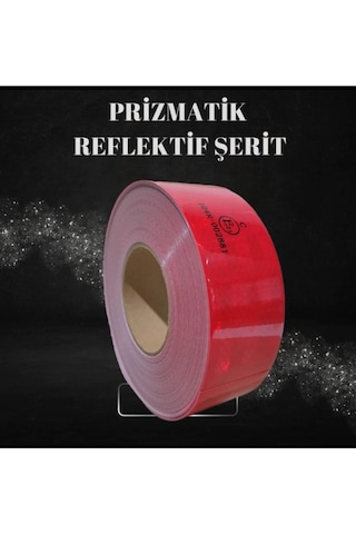 50 Metre 1.kalite Şerit Reflektör Kırmızı Tüvtürk Muayene Onaylı