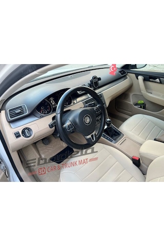 Volkswagen Passat B7 2011-2012 Arası 3d Kauçuk Havuzlu Bej Paspas
