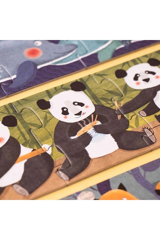 Londji Puzzle10 Penguins - Yapboz 10 Penguen Canlı Renkler