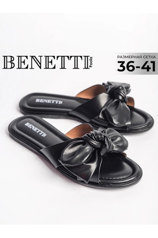Benetti Yazlık Düz Tabanlı Sabo 329857855 Siyah