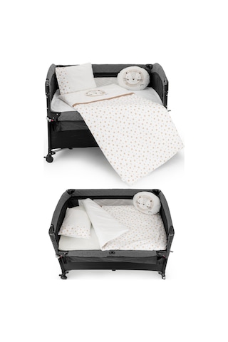 Wellgro Park Yatak Ve Beşik Uyku Seti - 6 Parça, Bej