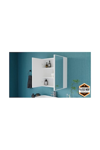 Rafineri 2 Kapaklı Aynalı Banyo Dolabı Mdf 6998