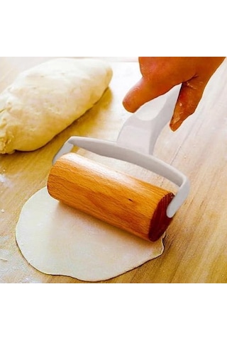Ahşap Rulolu Plastik Hamur Açıcı