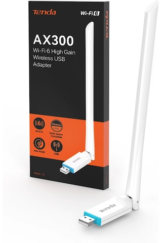 Tenda U2 Ax300 Wi-fi 6 Kablosuz Usb Adaptörü