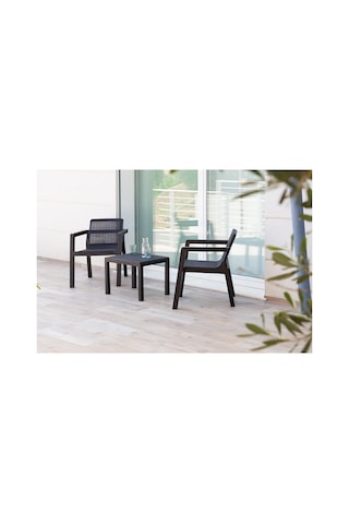 Riviera 2 Seats Art. 592 Sandalye Masa Takımı 2 Kişilik Antrasit
