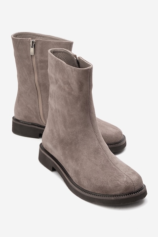 Luvishoes Lucano Vizon Süet Hakiki Deri Kadın Bot Vizon
