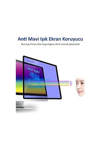 Apple Uyumlu MacBook Air 13 Ve Apple Uyumlu MacBook Pro 13 İnç Uyumlu Şeffaf Anti Blueray Ekran Koruyucu Mavi Mor Işık Filtrel