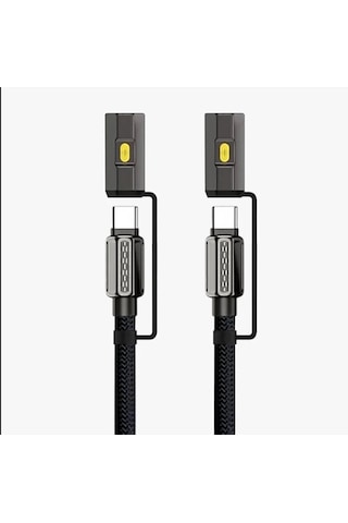 Led Fener Ve Alevsiz Çakmak Fonksiyonlu Type-c Şarj Ve Data Kablosu 120 Cm Siyah Belirtilmemiş