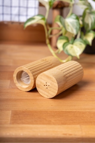 Finehome Voli Bambu Tuzluk Biberlik Kahverengi