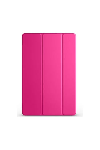 Galaxy Tab A9 Uyumlu Zore Smart Cover Standlı 1-1 Kılıf-pembe Koyu Tablet Kılıfı